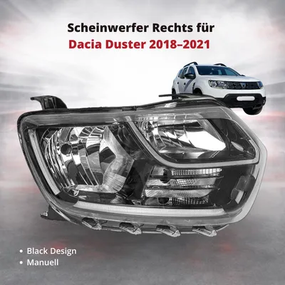 Produktbild von Scheinwerfer Frontscheinwerfer Rechts für Dacia Duster 2018–2021 | Schwarz | manuell | OEM 260101133R