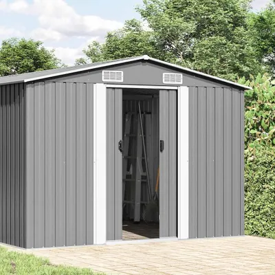 Immagine prodotto di vidaXL Capanno da giardino 257x580x181 cm metallo grigio