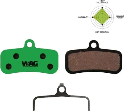 Produktbild von Wag Saint/zee E-bike 4 Pistons Scheibenbremsbeläge Silber  Silber One Size