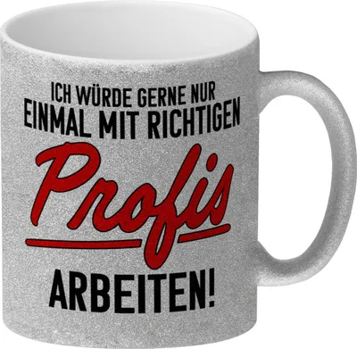 Produktbild von Einmal mit richtigen Profis arbeiten Glitzer-Kaffeebecher