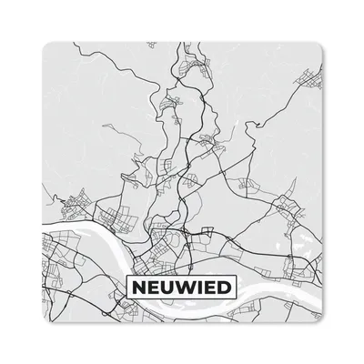 Produktbild von MuchoWow® Mauspad Mousepad Neuwied - Karte - Stadtplan - Deutschland 20x20 cm - Mousepads - Maus Mat - Pad - Mausunterlage - Desk Mat - Bureauartikeln