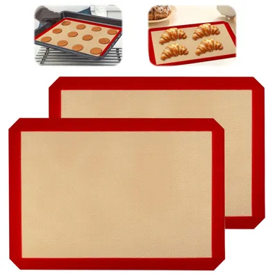 Immagine prodotto di Tappetino da forno in silicone pane - 30 x 40 cm - 2 pezzi - Antiaderente - Senza BPA