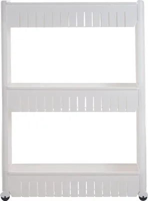 Zdjęcie produktu dla Verk 01565 Szafka na kółkach, 3 półki, biała