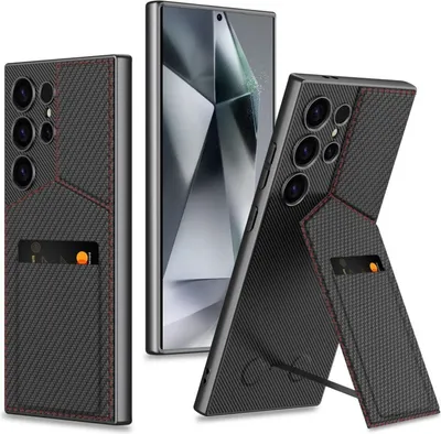 Produktbild von INF Hülle mit magnetischem Kartenhalter für Samsung Titanschwarz Samsung Galaxy S25