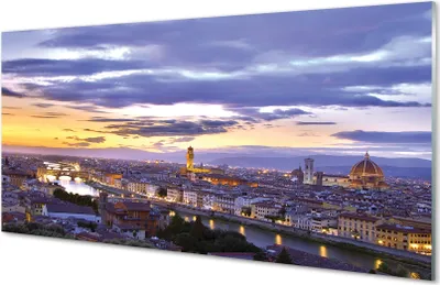 Produktbild von Spritzschutz 100x50 Wandkunst Italien Fluss Sonnenuntergang
