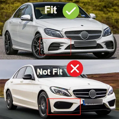 Zdjęcie produktu dla Zderzak przedni, wysokiej jakości materiał, kompatybilny z Mercedes W205, jeden zestaw