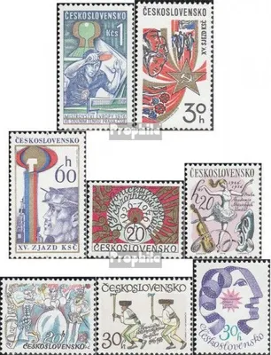 Produktbild von Briefmarken Tschechoslowakei 1976 Mi 2311,2312-2313,2314-2318 (kompl.Ausg.) postfrisch Tischtennis