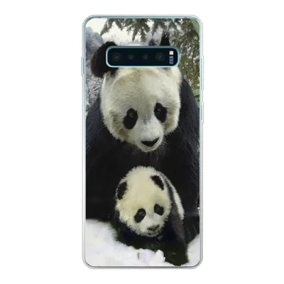 Produktbild von MuchoWow® Handyhülle Schutzhülle Hülle für Samsung Galaxy S10 Lite Panda - Jungtier - Schnee Silikon Softcase Handy Hülle - Schutz