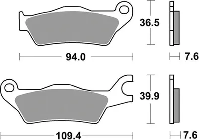 Produktbild von Bremsbelag SBS 951HF (Satz pro Scheibe) Street Ceramic