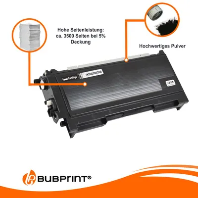 Produktbild von Toner kompatibel für Brother TN2000 TN-2000 für DCP-7010 DCP-7020 Fax 2820 2920 HL-2030 HL-2032 HL-2040 HL-2070N MFC-7420 MFC-7820N Schwarz