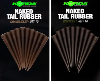 Produktbild von Korda Naked Tail Rubber - 10 Gummitubes, Farbe:Weed/Silt