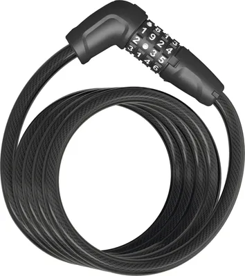 Produktbild von ABUS Kabelschloss Tresor 6512C/180 - kompaktes Fahrradschloss mit Zahlencode für günstige Zweiräder oder als Zweitschloss - 12 mm - ABUS Sicherheitslevel 4 - Schwarz