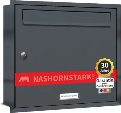Produktbild von 1er Briefkasten Anlage Unterputz Montage RAL 7016 Anthrazit