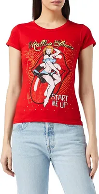 Produktbild von The Rolling Stones - "Start Me Up" T-Shirt für Herren/Damen Uni RO797 (XL) (Rot)