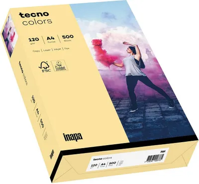 Produktbild von tecno Kopierpapier colors chamois DIN A4 120 g/qm 250 Blatt