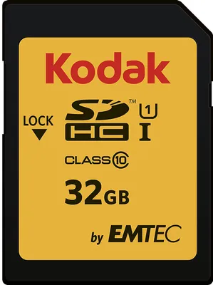 Image de Carte mémoire micro SD avec adaptateur Kodak SDHC32GBCLASS10U1 32 Go SDHC UHS-I classe 10