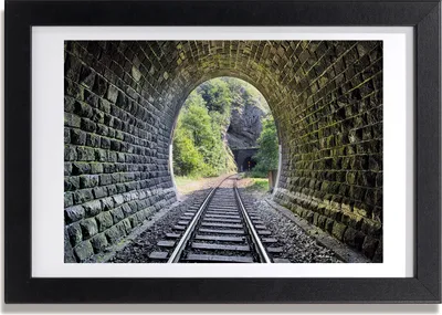 Produktbild von Bild 30x20 MDF-Rahmen, Wandkunst Eisenbahntunnel