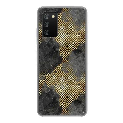 Produktbild von MuchoWow® Handyhülle Schutzhülle Hülle für Samsung Galaxy A03s Gold - Marmor - Muster Silikon Softcase Handy Hülle - Schutz