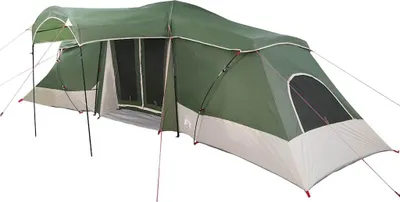 Image de Tente familiale vidaXL avec toit vert et gris 721 x 335 x 212 cm
