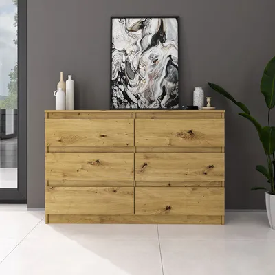 Produktbild von Kommode Marko Schubladenkommode 120x30x77cm Artisan Eiche