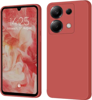Produktbild von Hülle für Xiaomi Redmi Note 13 Pro 5G Case Cover Bumper Silikon Softgrip Schutzhülle Farbe: Rot