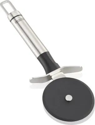 Image de Coupe Pizza Leifheit ProLine 3128, Acier Inoxydable, Roue en Nylon, Anti-Rayure, Poignée Ovale