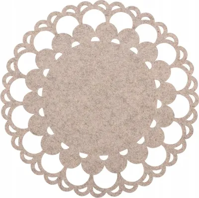 Immagine prodotto di Tappetino da tavola rotondo in feltro beige 38 cm