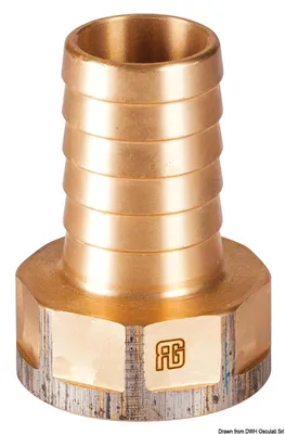 Produktbild von GUIDI brązowe Verbinder Schlauch weiblich 1" x 25 mm Osculati 17.569.04