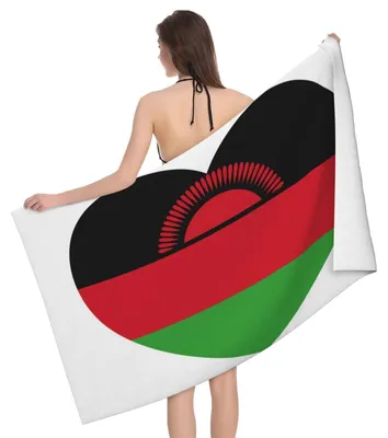 Produktbild von Leichtes Strandtuch mit malawischem Flaggenmuster
