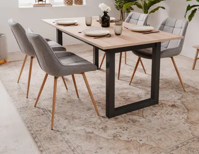 Produktbild von Esstisch Sonoma Eiche und Anthrazit Industrial ausziehbar 160 - 200 cm bis 8 Personen Malta