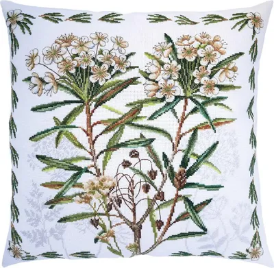 Produktbild von RTO Kreuzstichkissen Set "Wilder Rosmarin", Zählmuster, 40x40cm