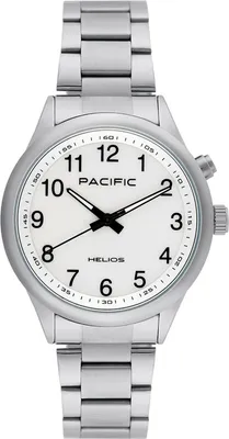 Produktbild von Herren Armbanduhr Quarzwerk 41 mm Edelstahl Mineralglas Silber Wasserdicht