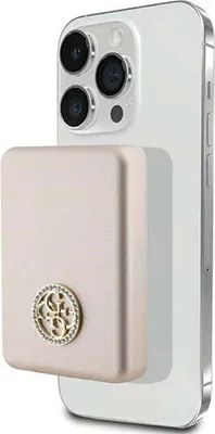 Produktbild von Guess Magsafe 4G Strassed Metal Logo Induktions-Powerbank 15 W 5000 Mah - Gold