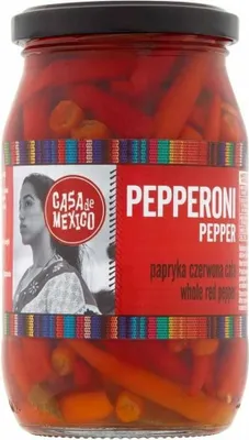 Zdjęcie produktu dla Papryka pepperoni czerwona cała 325 g