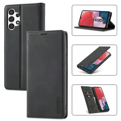 Image de Galaxy A13 5G Housse, Stand Fonction Porte-carte Wallet Housse en cuir pour Samsung Galaxy A13 5G Noir