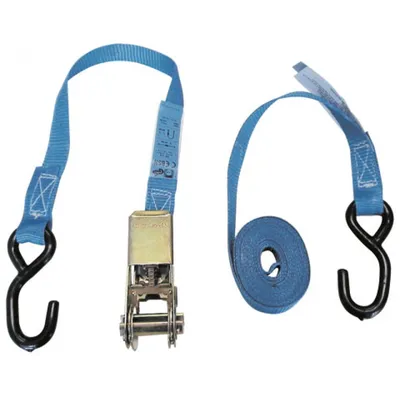 Produktbild von Zurrgurte Spanngurte 800kg 400daN 2tlg mit S-Haken PVC beschichtet 6 m