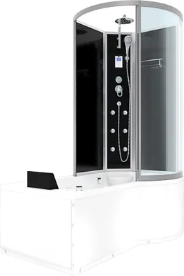 Produktbild von Kombination Whirlpool Dusche K50-L31-WP Duschkabine Wanne 170x100 cm
