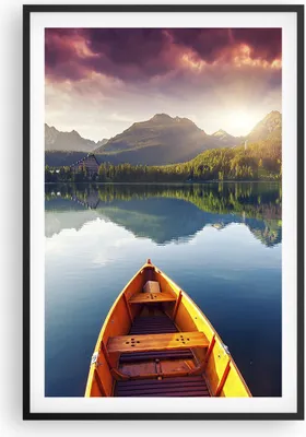 Produktbild von Gerahmtes Poster - Schwarzer Rahmen - See Natur - 61x91,5 cm - Wand Bild - Wanddeko - Wandbilder - Kunstposter - Wandposter - Bilderrahmen - Bilder - Kunstdruck - Wandbild - P2BPA61x91-3579