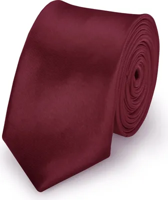 Produktbild von Krawatte Rotbraun slim aus Polyester einfarbig uni schmale 5 cm