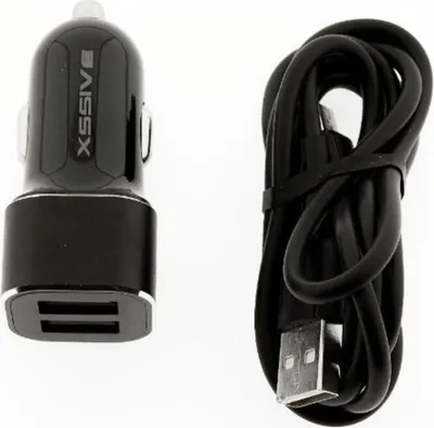 Obrázek produktu pro Duální USB nabíječka do zapalovače cigaret s výstupem 2,4 A 1m mikrokabel
