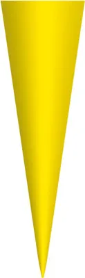 Produktbild von Schultüten-Rohling klein zum Basteln gelb - 50 cm rund - ohne Verschluss