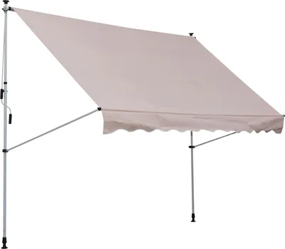 Produktbild von Klemmmarkise, Handkurbel, höhenverstellbar, Gelenkarmmarkise, Balkonmarkise, Terrasse, Cremeweiß, witterungsbeständig