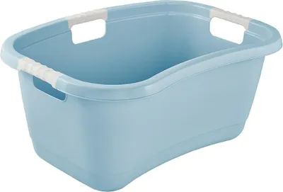Image de keeeper Bac à linge "janne", ergonomique, bleu nordique Bac à linge stable en forme de rein, avec poignées souples, grand - 1 pièce (1078368000000)