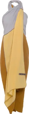 Produktbild von Knit Factory Fay Pareo - XL Musselintuch - Strandtuch - Ocker/Citrus - 180x130 cm