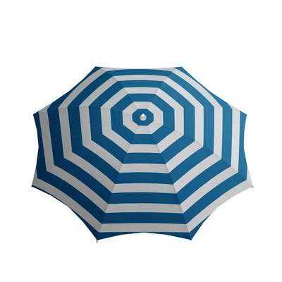 Produktbild von Solskærm Streifen Weiß/Blau Ø 220 cm