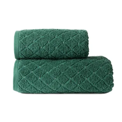 Obrázok produktu pre Bavlnený froté uterák so vzorom OLIWIER 70x140 cm zelený 520 gr Mybesthome