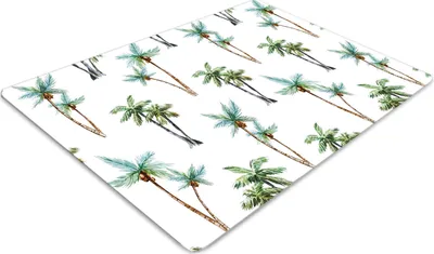Produktbild von Stuhlunterlage Bürostuhlunterlage 120 cm x 90 cm Bodenmatte Bürostuhlunterlage - Palmmuster