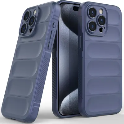 Produktbild von iPhone 15 Pro Max Hülle, Weich TPU Silikon Stossfest Anti-rutsch Schutzhülle für iPhone 15 Pro Max Dunkelblau