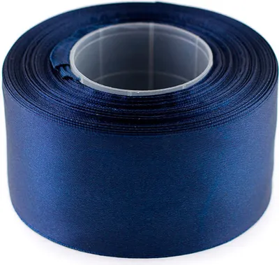 Produktbild von Satinband 50mm x 32m Rolle, Farbe:112 dunkel blau