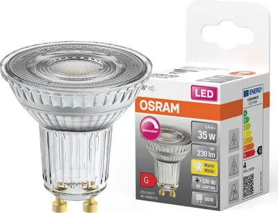 Obrázok produktu pre Osram 4058075797550 LED žiarovka Teplá biela 2700 K 3,4 W GU10 G